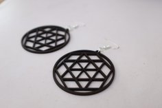 Laser Cut Modern Geometric Earrings DXF File