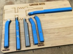 Laser Cut Lathe Tools Organizer DXF File