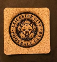 Laser Cut Leicester City Coaster Free Vector