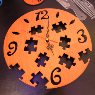 Laser Cut Puzzle Wall Clock DXF File