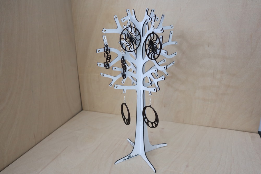 Laser Cut Jewelry Tree Stand 3mm DXF File