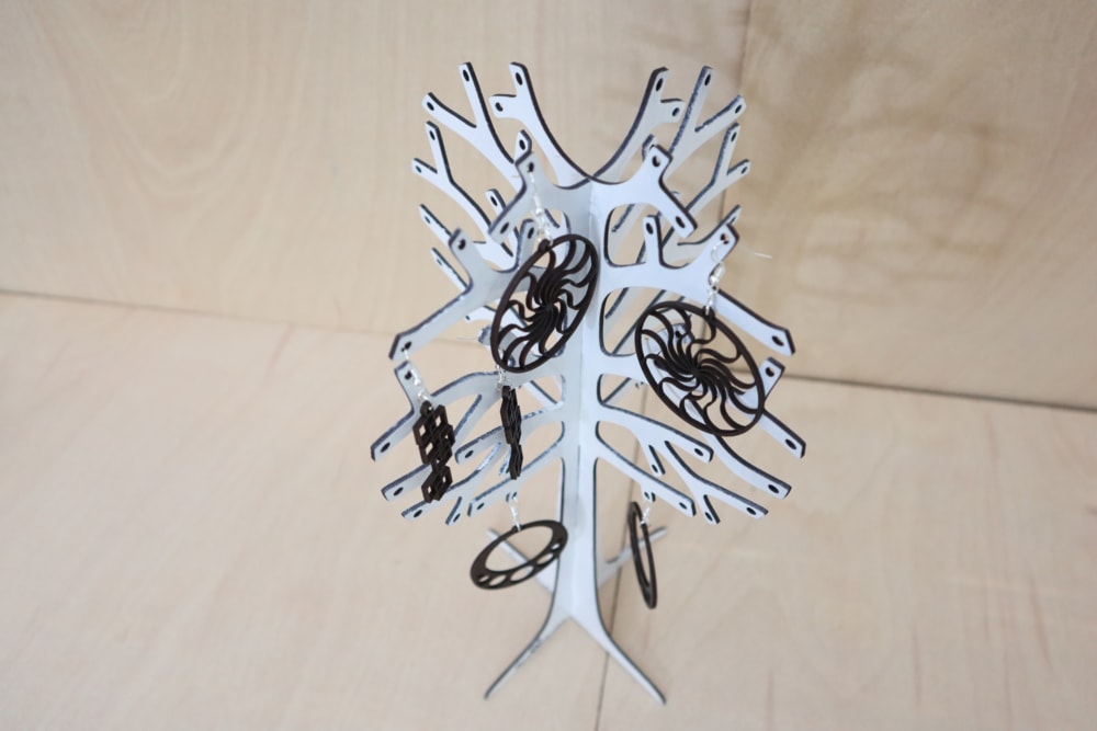 Laser Cut Jewelry Tree Stand 3mm DXF File