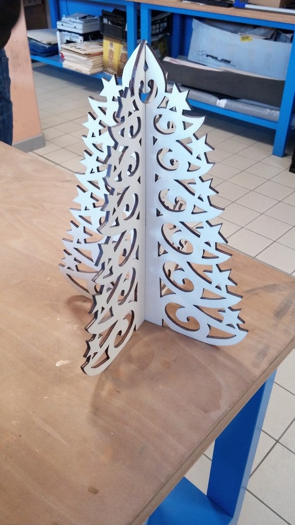 Laser Cut Christmas Tree Template DXF File