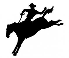 Cowboy Running Silhouette dxf file