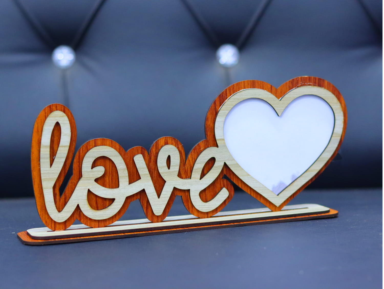 Laser Cut Love Photo Frame 3mm Free Vector