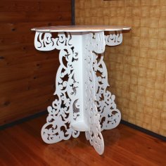 Laser Cut Decorative Accent Table Free Vector