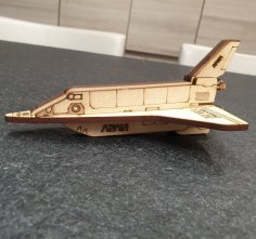 Lasergeschnittenes Orbiter Space Shuttle Discovery 3D-Modell