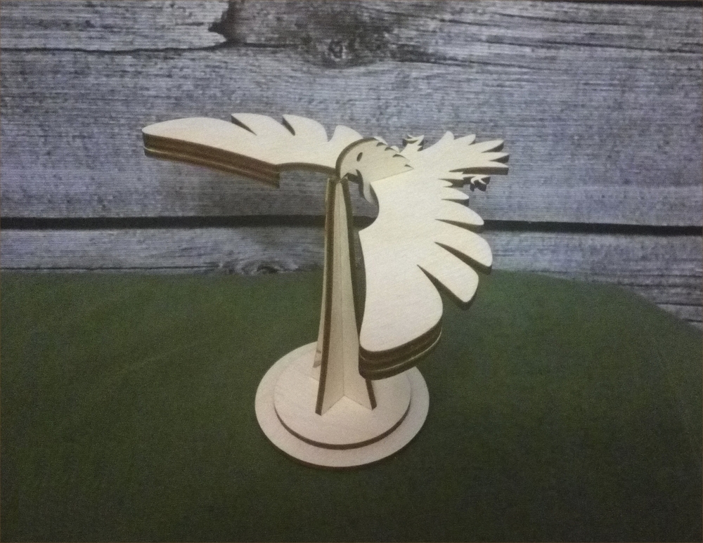 Laser Cut Balancing Bird Wooden Model Kit Kids Educational Toys Free Vector