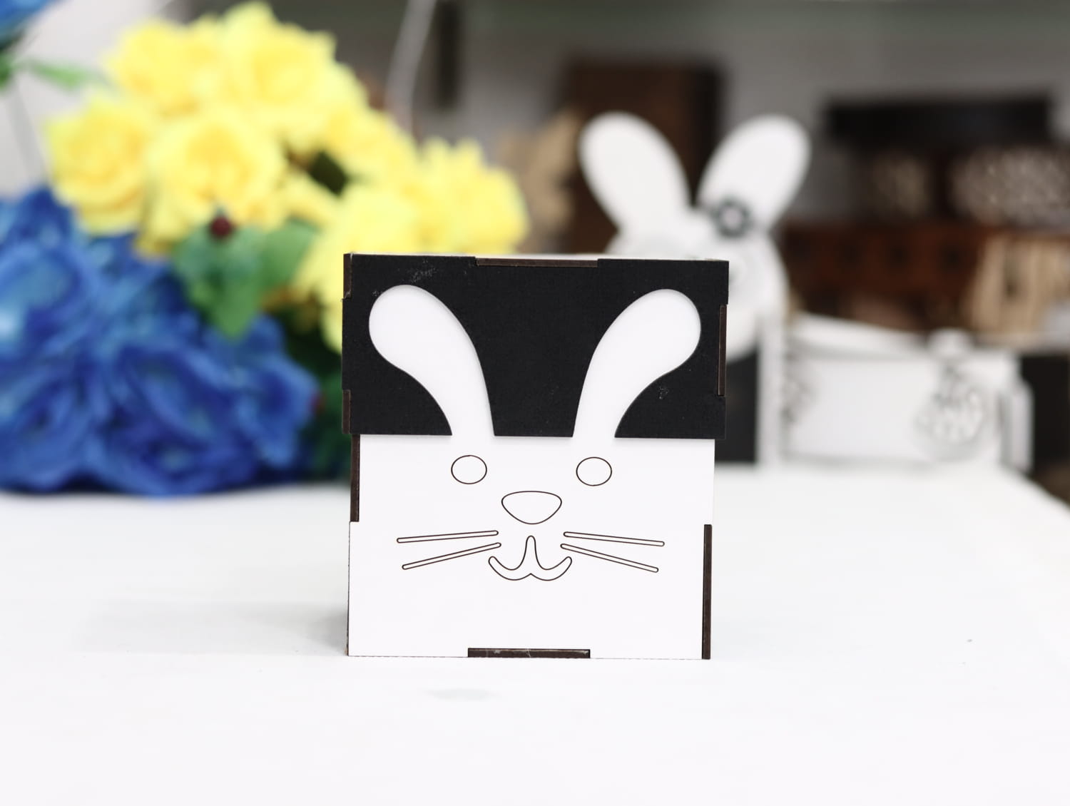 Laser Cut Bunny Box 3mm Free Vector