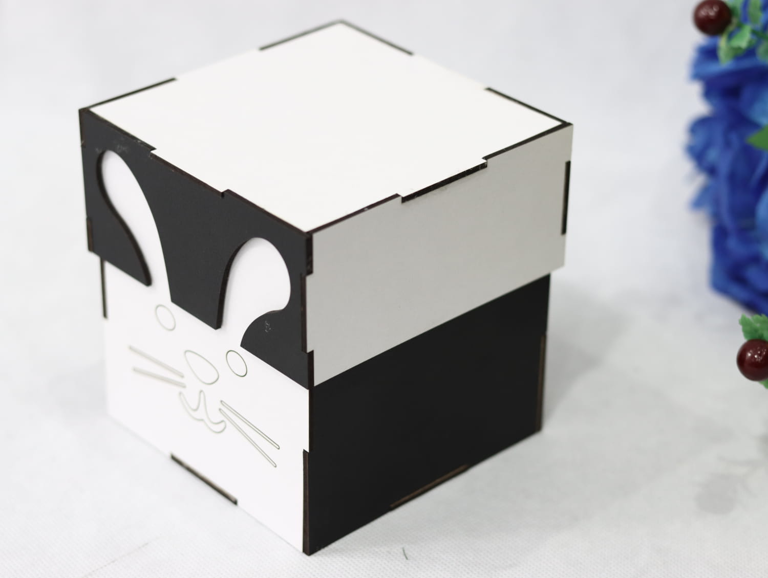 Laser Cut Bunny Box 3mm Free Vector