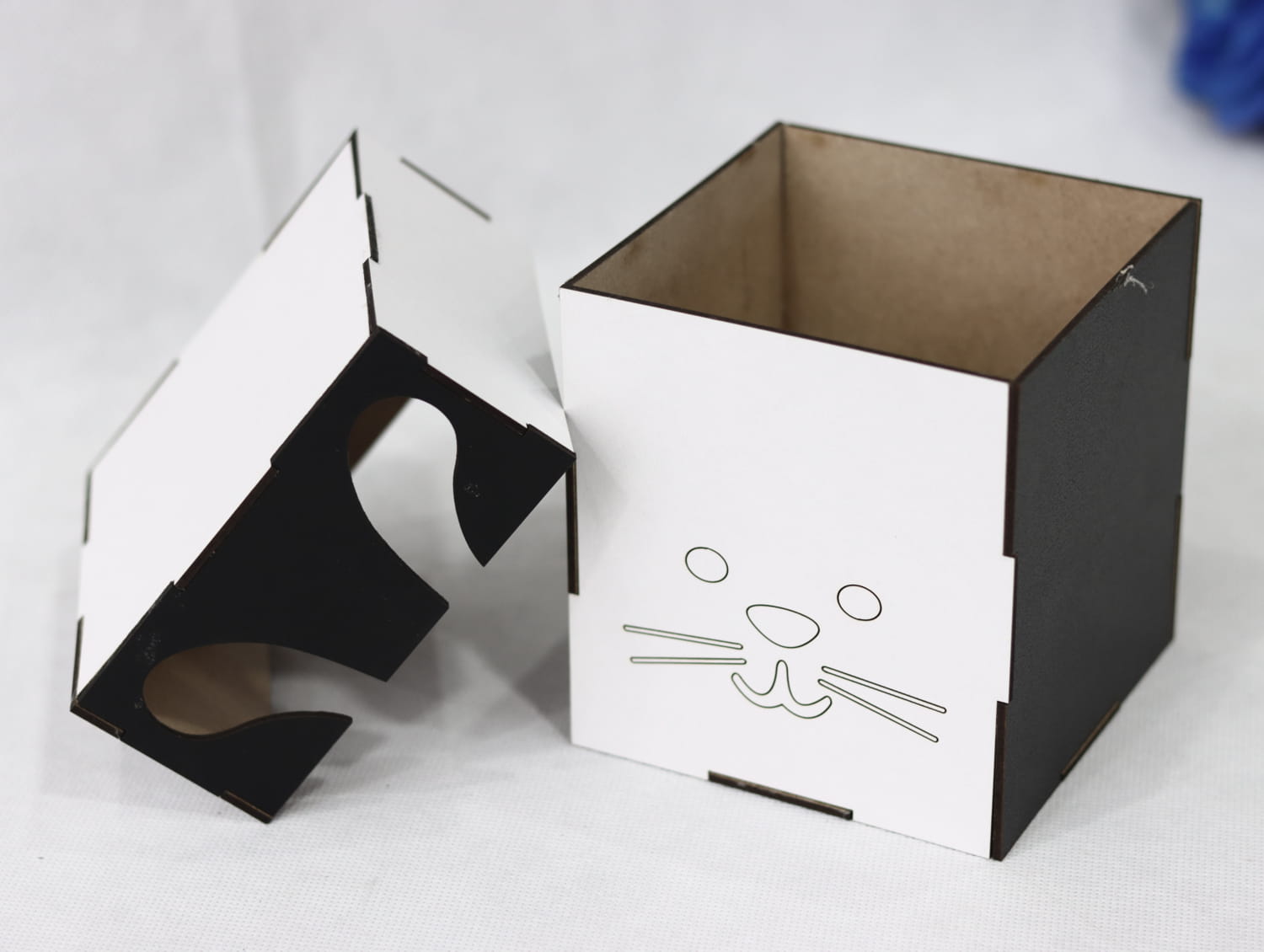 Laser Cut Bunny Box 3mm Free Vector