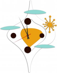 Modèles d'horloge murale de conception moderne découpés au laser