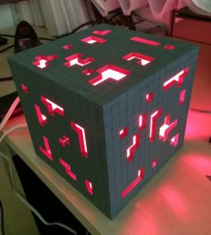 Laser Cut Minecraft Redstone Lamp DXF File