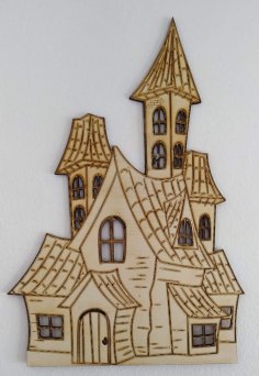 Laser Cut Haunted House 3mm SVG File