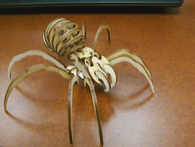 蜘蛛 3D 拼图激光切割模板