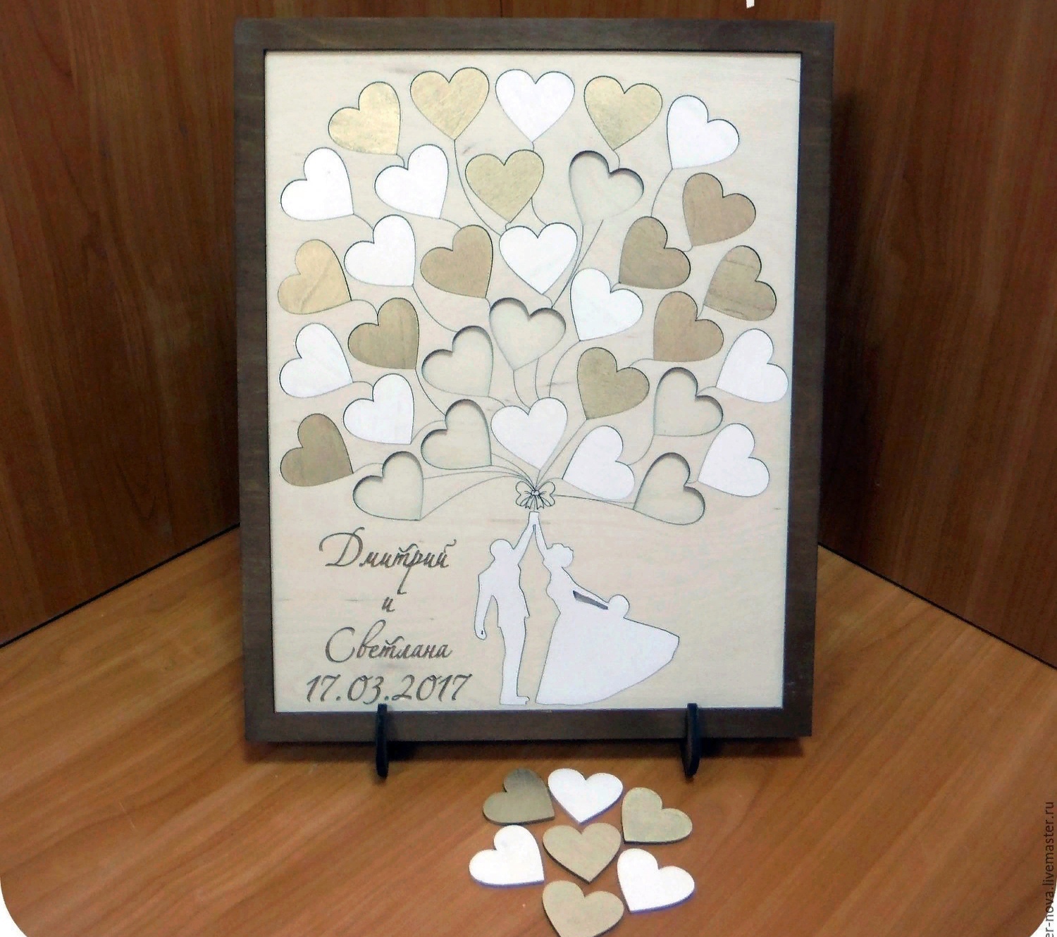 قص الليزر شخصية ثلاثية الأبعاد زفاف ضيف كتاب بدائل سجل الزوار مع القلب