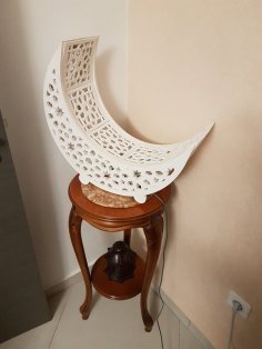 Laser Cut Crescent Moon Lamp Night Light Box DXF File