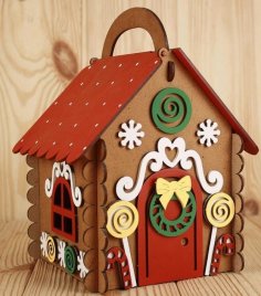 Laser Cut Wood Gingerbread House Free Vector