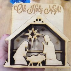 Laser Cut Shadowbox Nativity Scene SVG File