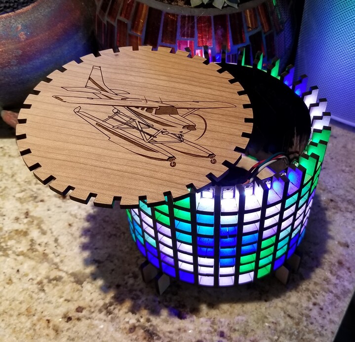 Laser Cut Wood Matrix Lamp SVG File