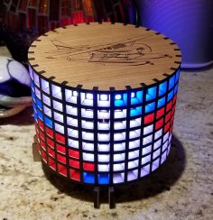 Laser Cut Wood Matrix Lamp SVG File