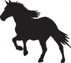Файл силуэта лошади в формате dxf