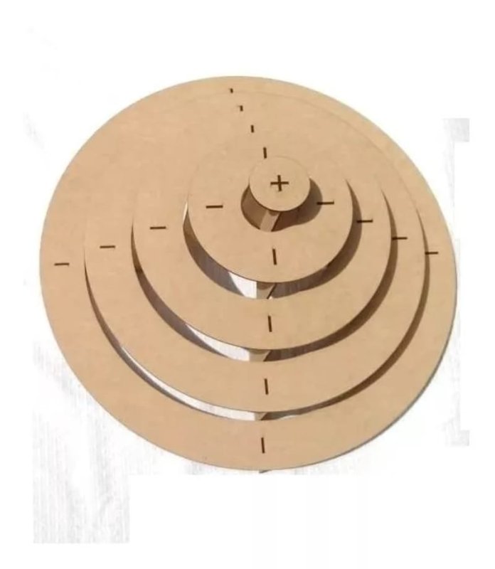 Laser Cut Pyramid Circular MDF Cupcake Stand