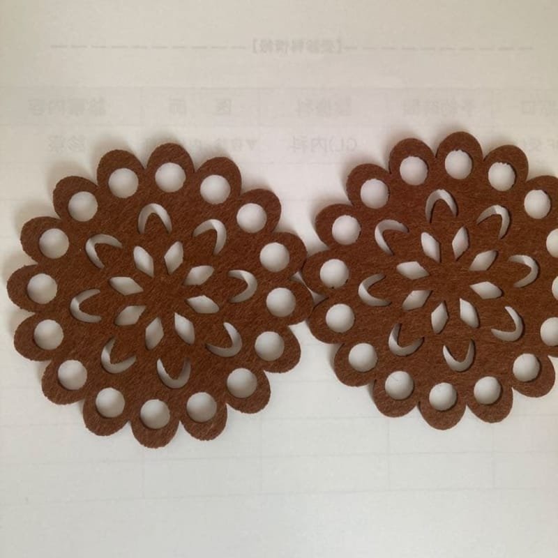 Laser Cut Felt Flower Coaster