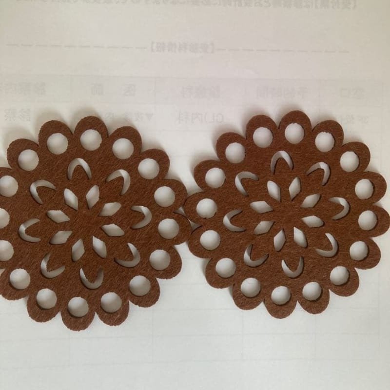 Laser Cut Felt Flower Coaster