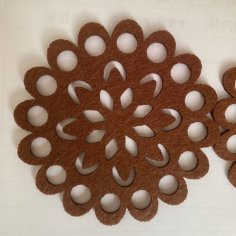 Laser Cut Felt Flower Coaster
