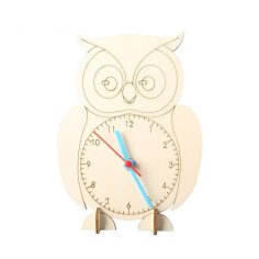 Laser Cut Creative Cartoon DIY Wooden Clock