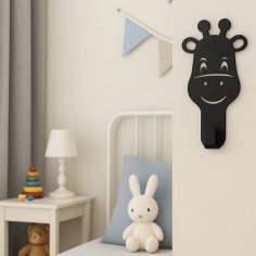 Laser Cut Giraffe Metal Wall Hook, Nursery Kids Room Decor