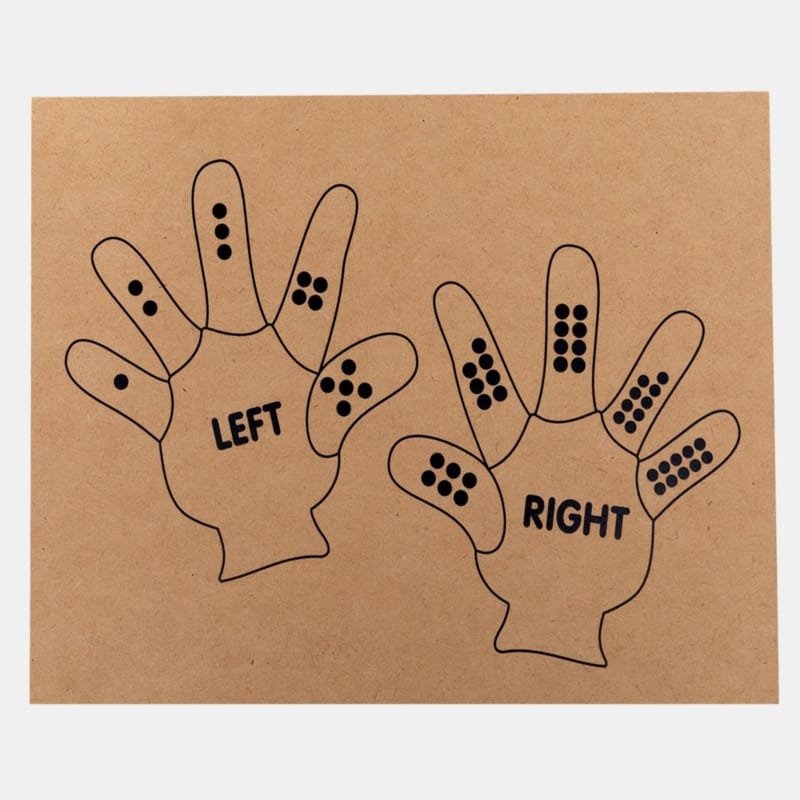 Laser Cut Counting Double Hand Puzzle, Wooden Number Puzzle