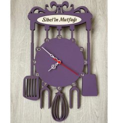 Laser Cut Personalized Kitchen Wall Clock
