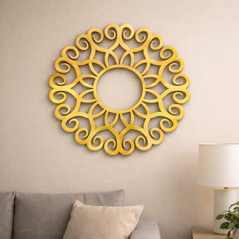 Laser Cut Flower Mandala Wall Art