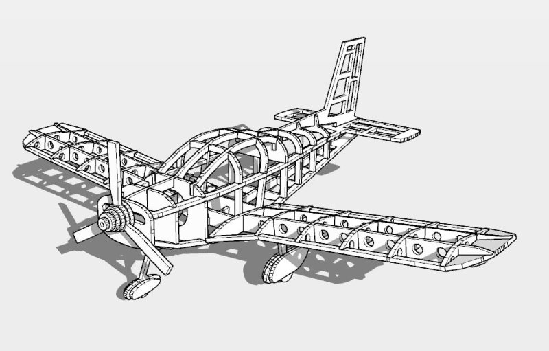 Laser Cut ZLIN Z 242 Aircraft