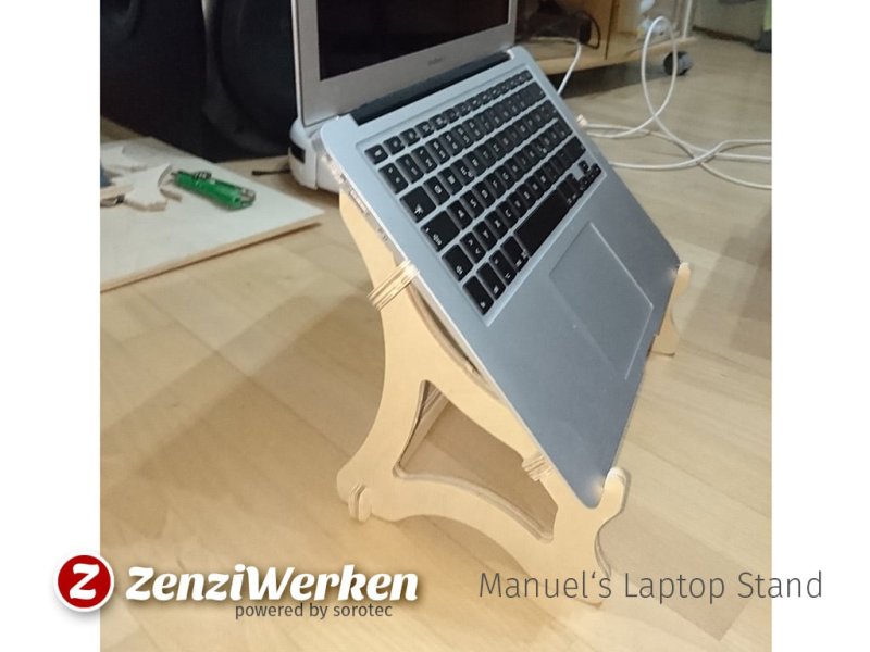 Laser Cut Manuel Laptop Stand CNC/Laser