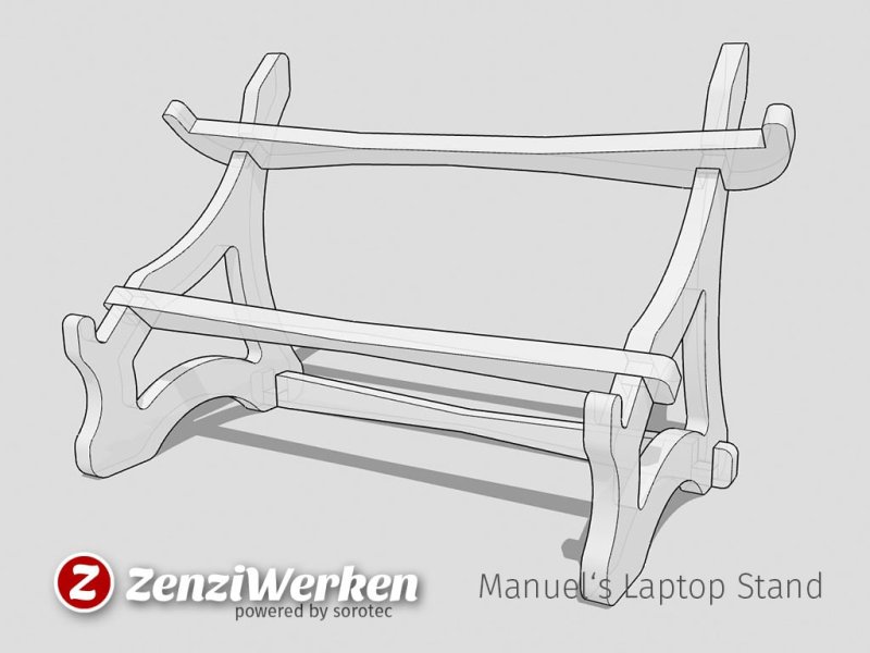 Laser Cut Manuel Laptop Stand CNC/Laser