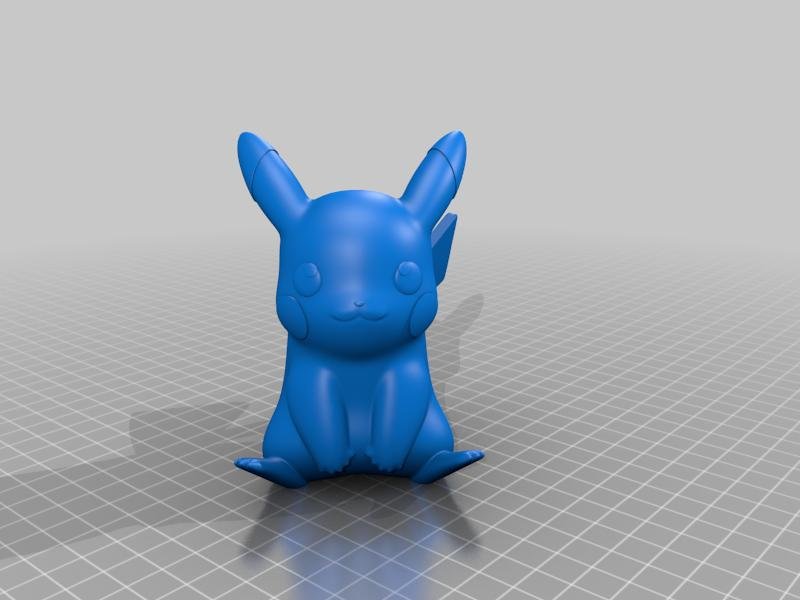Pikachu Multicolor 3D Printer Model Download Free STL File - 3axis.co