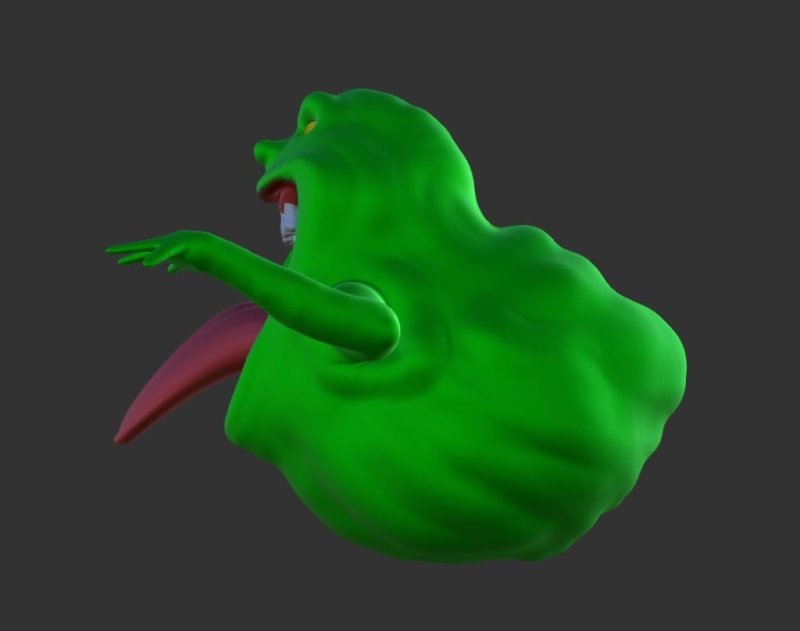 Slimer Ghostbusters 3D Printer Model Download Free STL File - 3axis.co