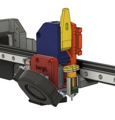 Integrated BMG E3d V6 Linear Mount 3D Printer Model