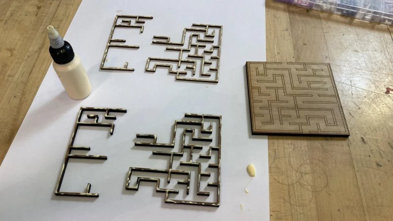 Laser Cut Two Level Maze DXF File