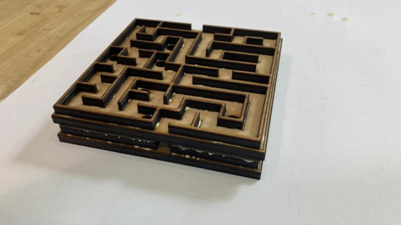 Laser Cut Two Level Maze DXF File