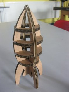 Laser Cut Cardboard Rocket DXF File