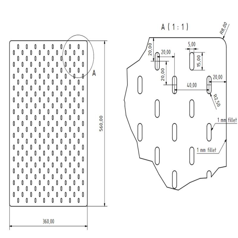 Laser Cut IKEA SKADIS Pegboard 36×56