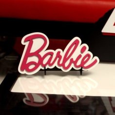 Laser Cut Barbie Sign SVG File