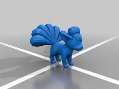 High Poly Vulpix 3D Printer Model