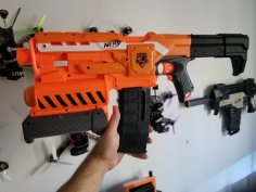 Nerf Battery Stock Demolisher And Stryfe 3D Printer Model