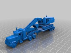 Backhoe Posable And In Shipping Config HO Scale 3D Printer Model