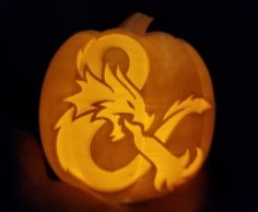 Halloween Pumpkin Tealight D&D Dragon 3D Printer Model